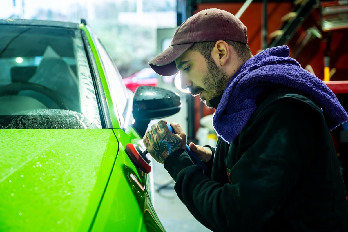 Luxury exotic car paint correction
